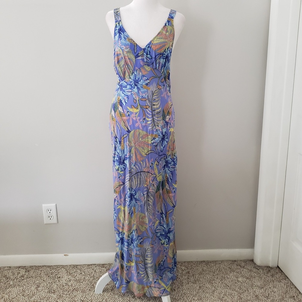 Olivaceous Womens Tropical Maxi Dress MEDIUM‎ Boho Coastal Resort Wedding Beachy